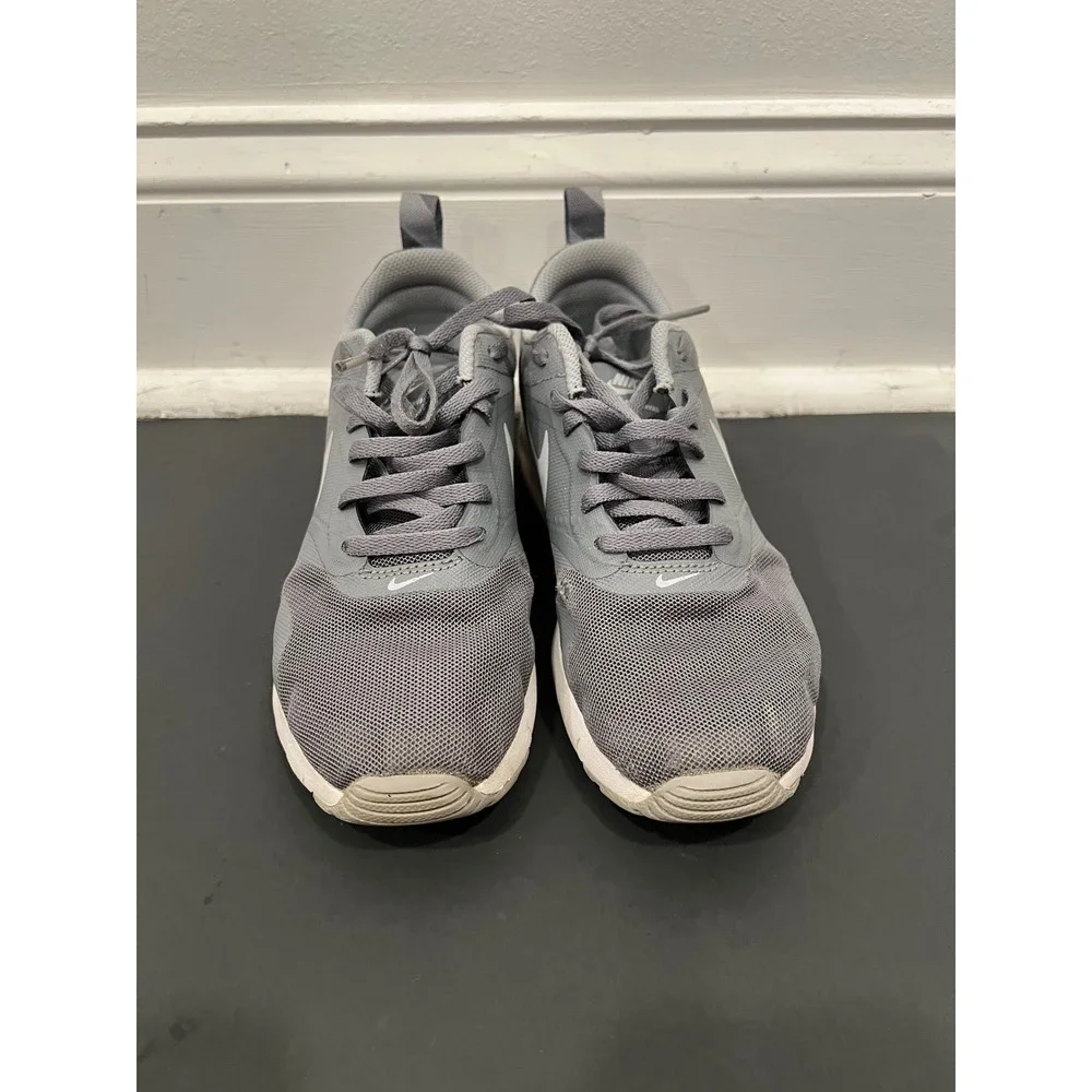 Nike Air Max Tavas GS Running Sneakers Kid's 3.5 Grey White Mesh Upper Round Toe